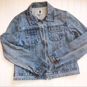 Vintage GAP Zip Up Denim Jacket Large